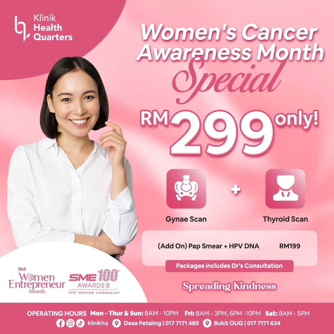 Gynae Scan + Thyroid Scan  Only RM299!