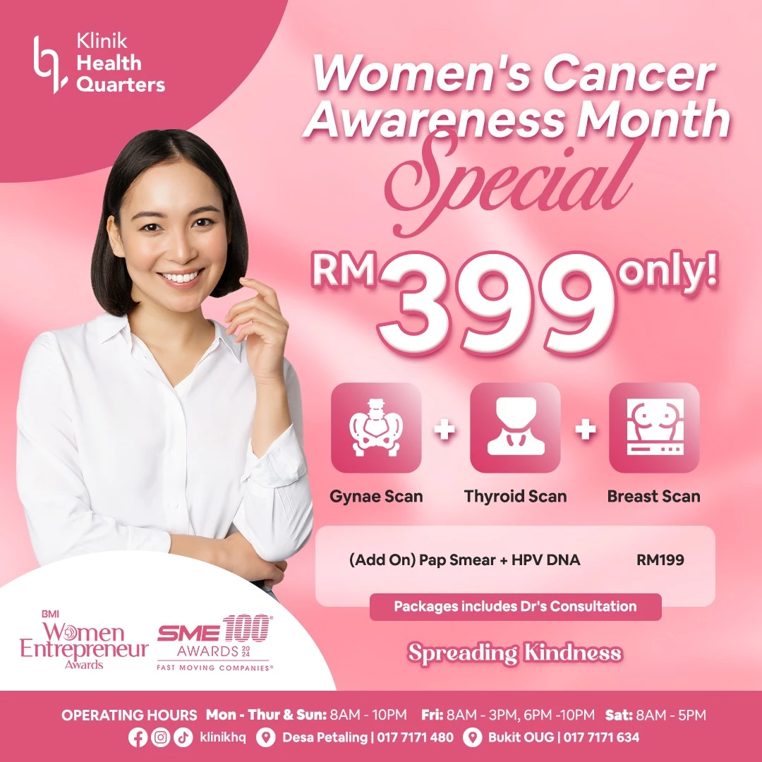Gynae Scan + Thyroid Scan+ Breast scan  Only RM399!